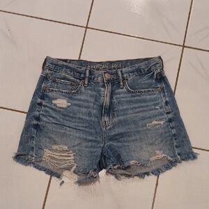 4/$80 American Eagle Outfitters Blue Distressed Jean Shorts - Size 4
